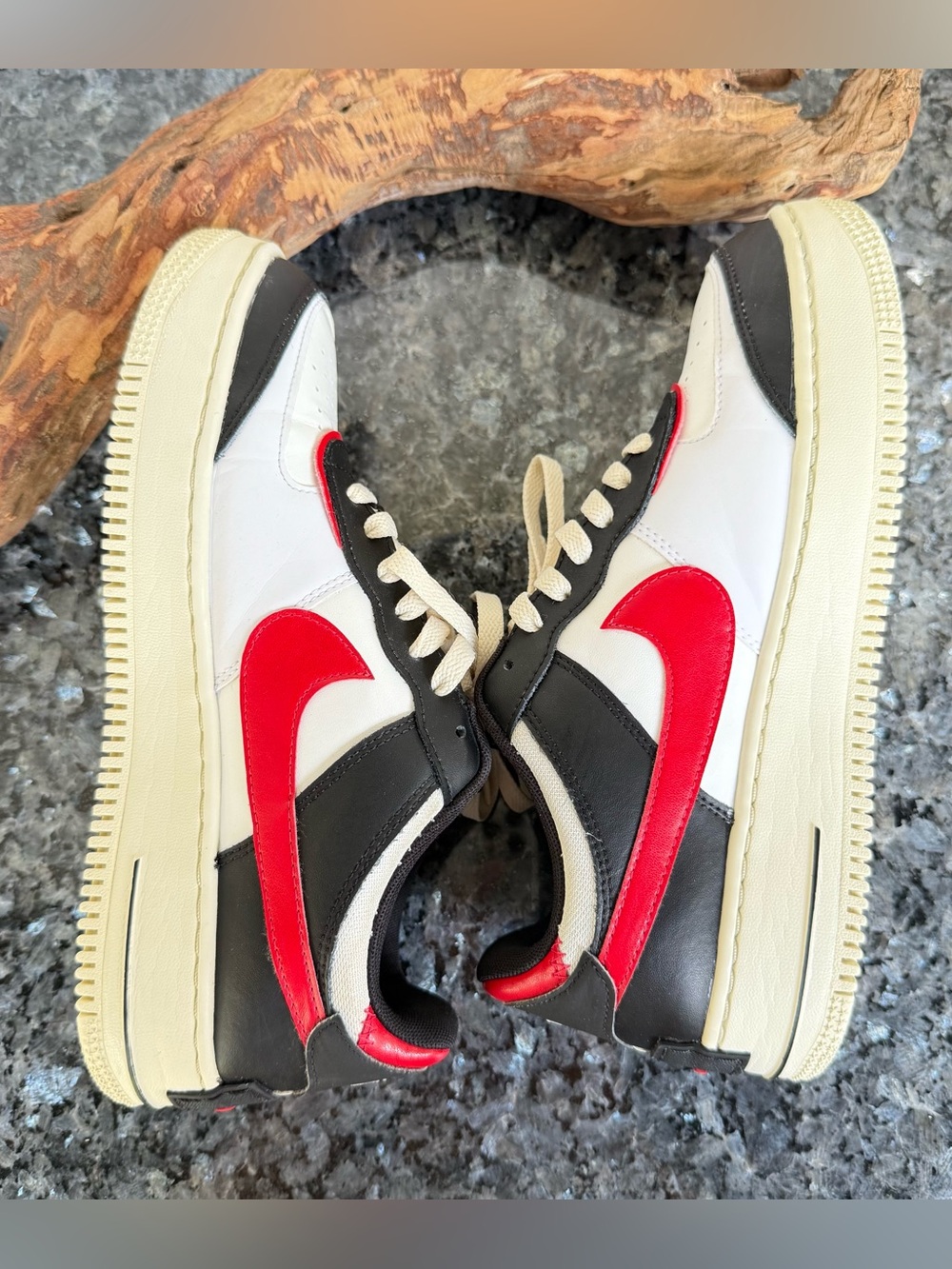 Nike AF 1 Air Force Ones Shadow W Sz 10, Summit White/University Red DR7883-102 - Picture 8 of 13